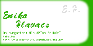 eniko hlavacs business card